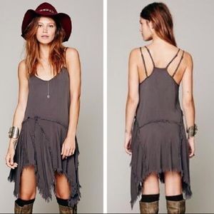 Free people tattered up slip dress